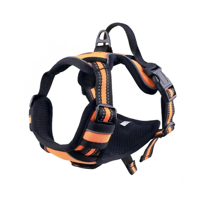 Adjustable Oxford cloth dog harness in multiple colours and sizes for walking and outdoor use