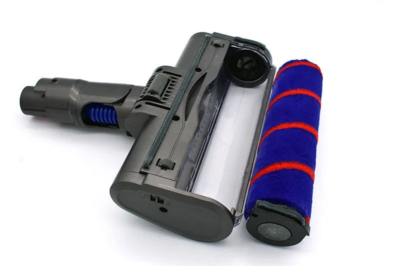 Dyson V7-V11 compatible electric floor brush replacement head with soft velvet roller measuring 260mm by 110mm
