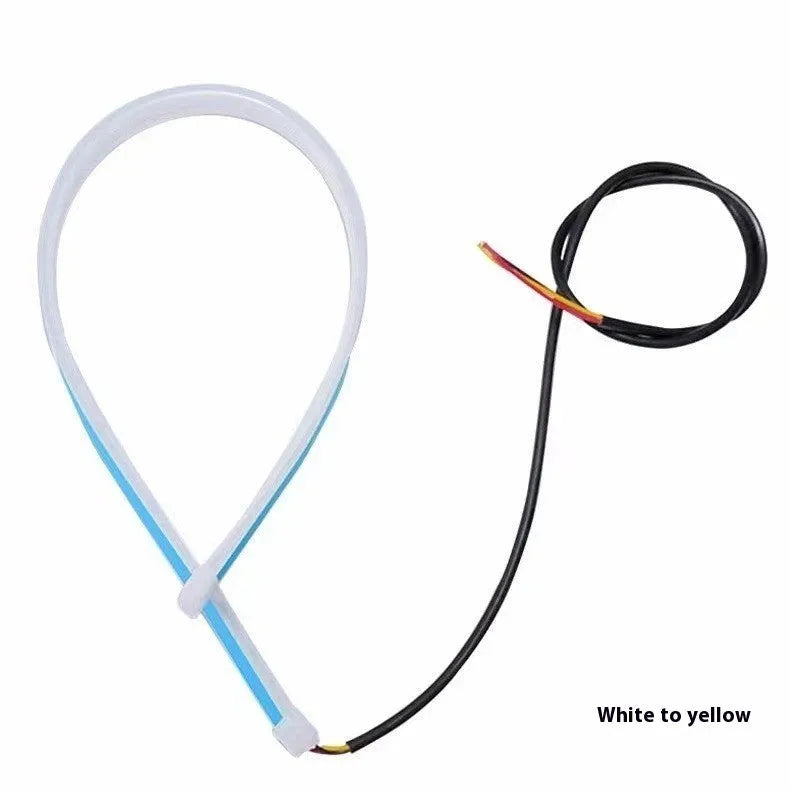 Motorcycle running water steering LED light strip in colour-changing options with 30cm, 45cm, and 60cm lengths
