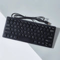 USB wired mini computer keyboard in black, white, pink or blue with compact design