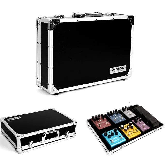 T-EC8 trumpet style guitar effects pedalboard flight case for multi-effect processor protection