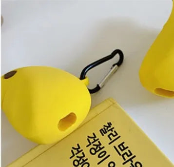 Banana yellow silicone protective case for AirPods Pro wireless headphones