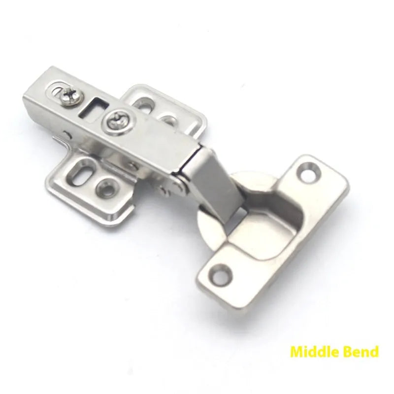 Nickel-plated hydraulic damping hinge for cabinets in straight, middle, and large bend types
