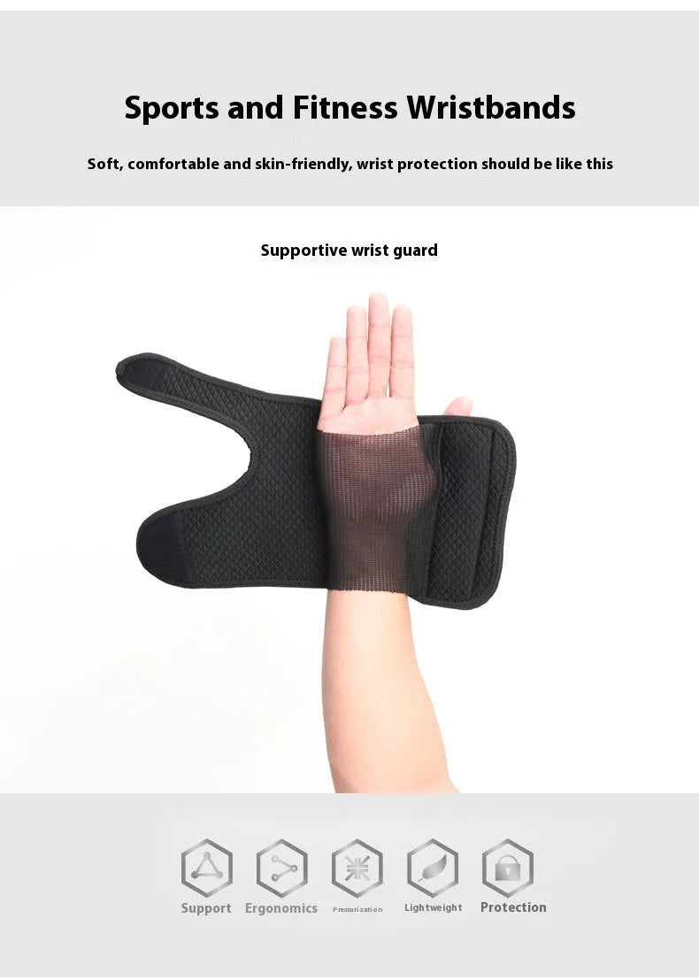 Men's neoprene and aluminium plywood joint tendon sheath fixed support gloves for sports