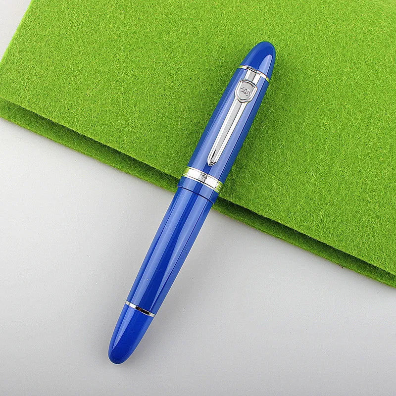 Metal ball pen with pearl bead body and gold clip, 0.5mm tip, in red and gold finish