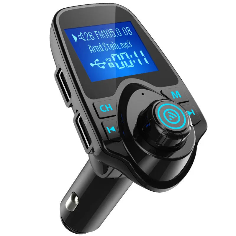 Black G7 Bluetooth car hands-free transmitter with FM transmitter and USB charging port