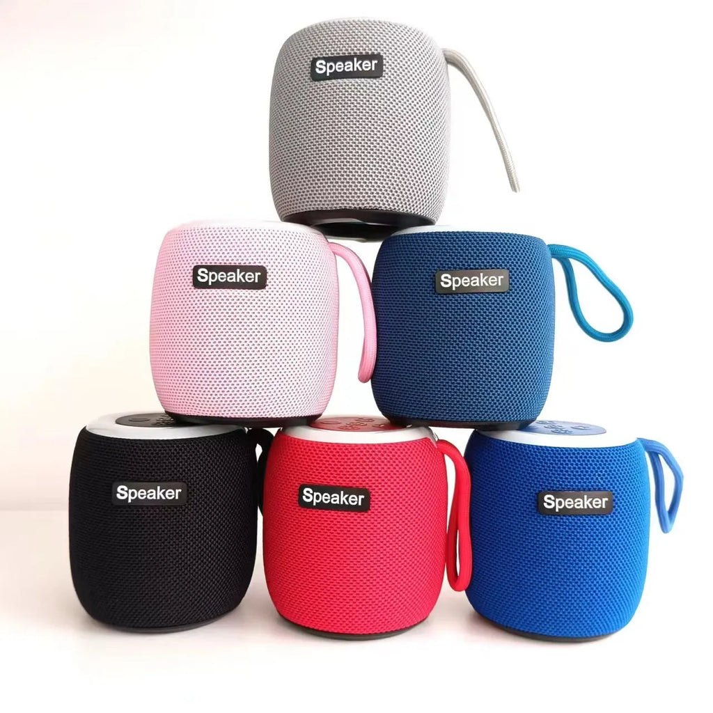Outdoor cycling wireless portable Bluetooth speaker in red, waterproof, with LED lighting and USB power