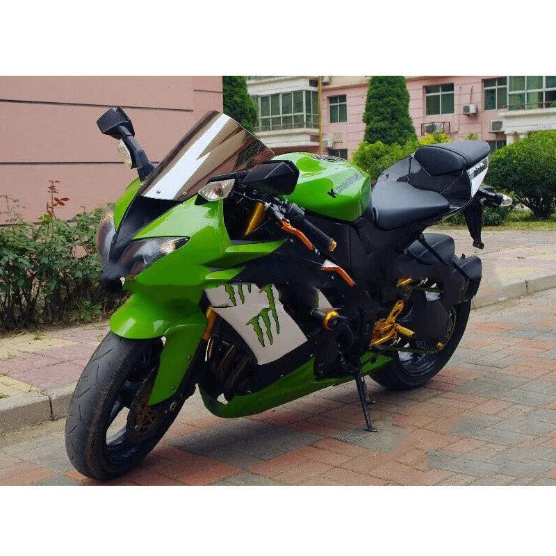 Smoke tinted acrylic motorcycle windscreen for Kawasaki ZX-6R and ZX-10R models
