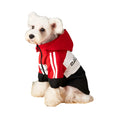 Dog waterproof raincoat jacket in polyester fabric, available in red colour