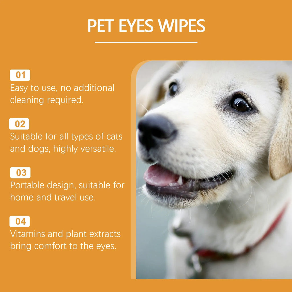 Dogs And Cats Eyes Wet Wipes 60 pieces box for tear stain removal on dogs and cats