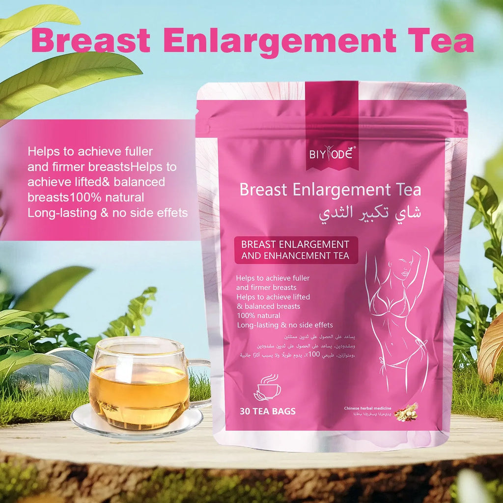 Box of 30 herbal breast enhancement tea bags with custom label option from BIYODE