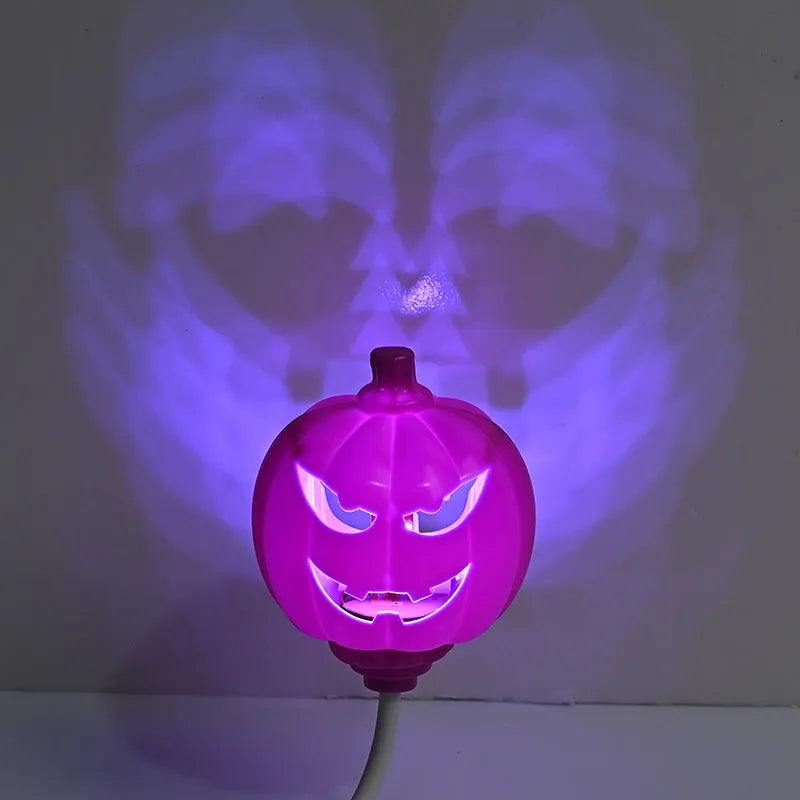 Pumpkin shaped decorative lamp with USB charging cable and colour selection options