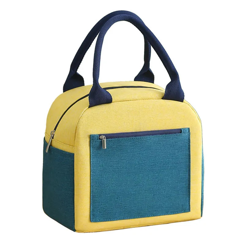Waterproof Oxford cloth lunch insulation bag with aluminium foil layer in blue colour