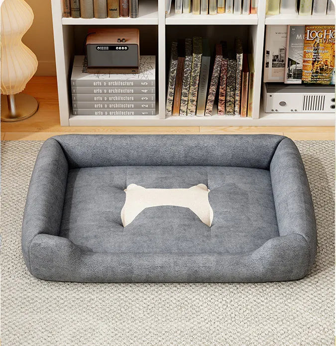 Rectangular pet bed or sofa mat for dogs and cats, shown in multiple sizes and colour options.