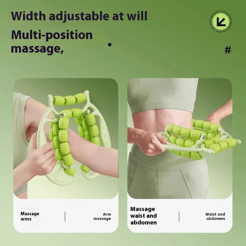 Annular roller clamp of leg massager with multiple wheel options in ivory white