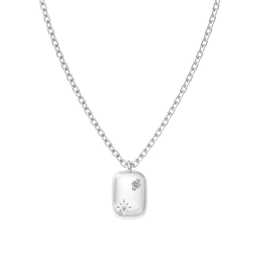 925 silver daily clavicle chain in silver colour for women