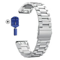 Quick release metal watch strap for Jiaming in silver 22mm width