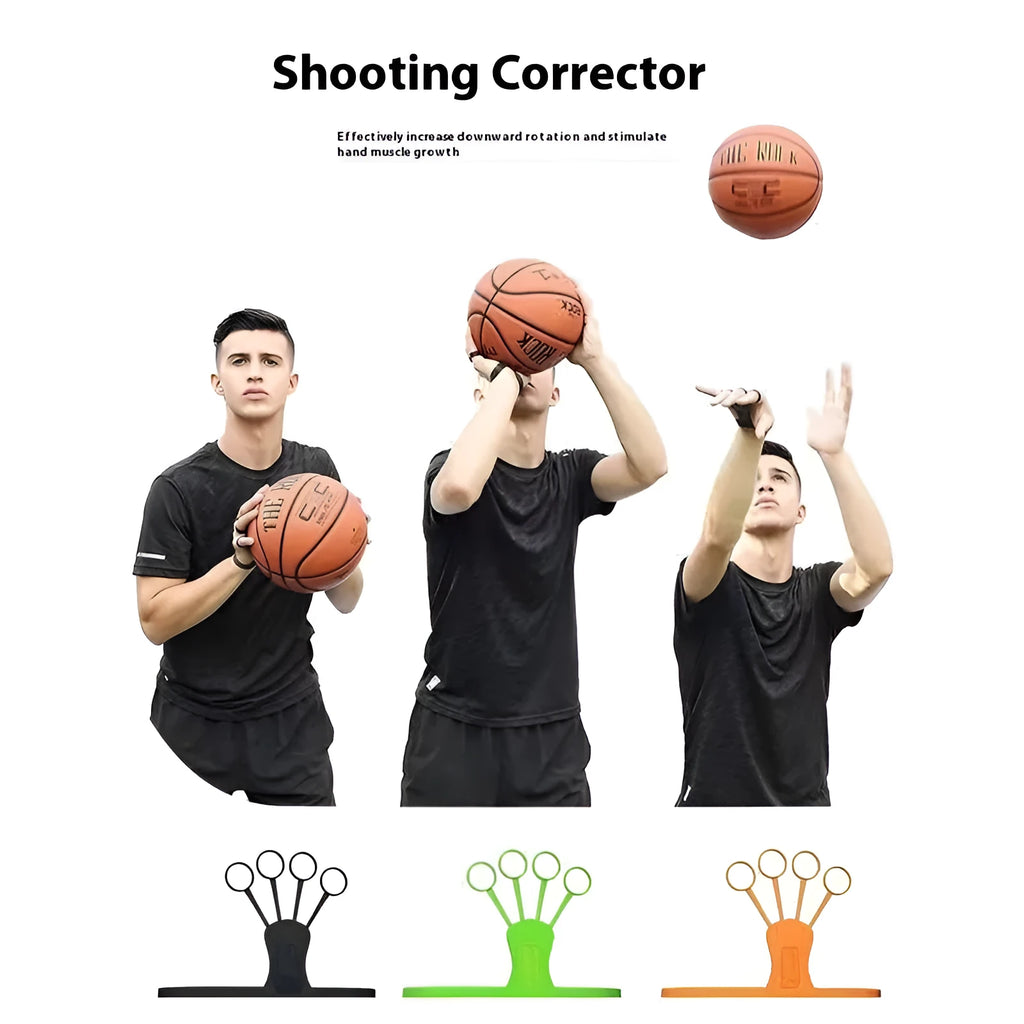 Shooting brace finger training equipment for basketball with five-finger three-point design in various colour combinations