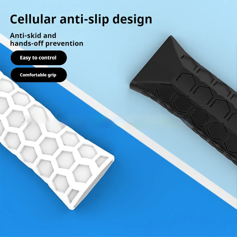 Silicone racket grip protective sleeve in five colours: black, gray, Rose Red, Milky White, light brown