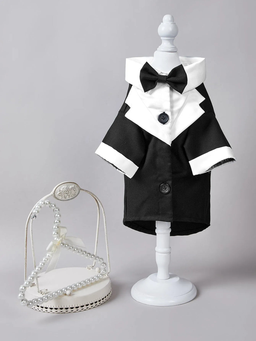 Chinese style four-legged wedding suit for dogs in polyester fabric