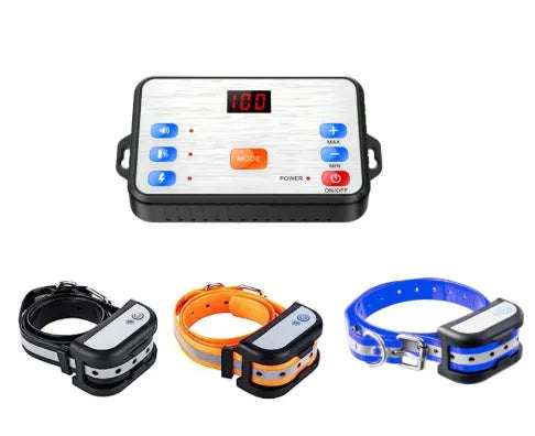 Smart pet wireless electronic fence system with transmitter, rechargeable receiver, and adjustable TPU collar strap for outdoor dog training