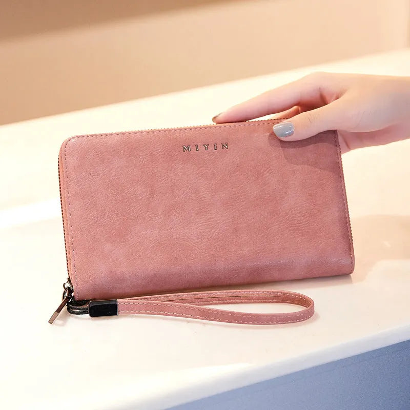 Anti-theft retro oil wax handbag in horizontal square shape with sewing thread details
