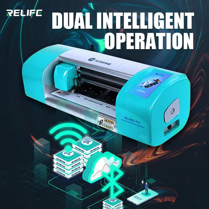 SS-890C PRO smart film cutting machine with metal body and digital display