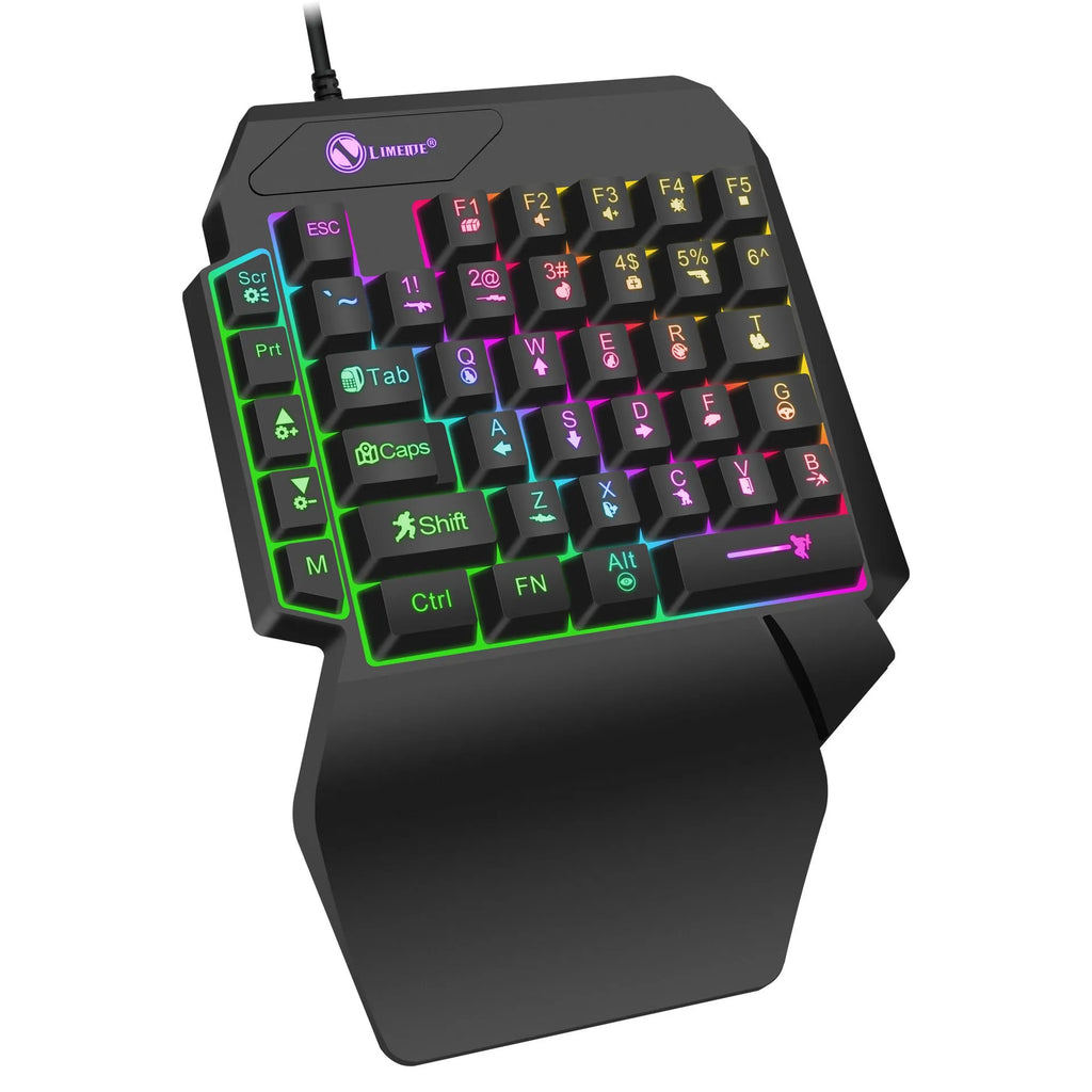 GK103S single-handed mechanical gaming keyboard converter with blue luminous lighting