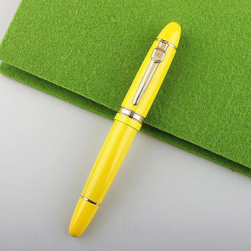 Metal ball pen with pearl bead body and gold clip, 0.5mm tip, in red and gold finish
