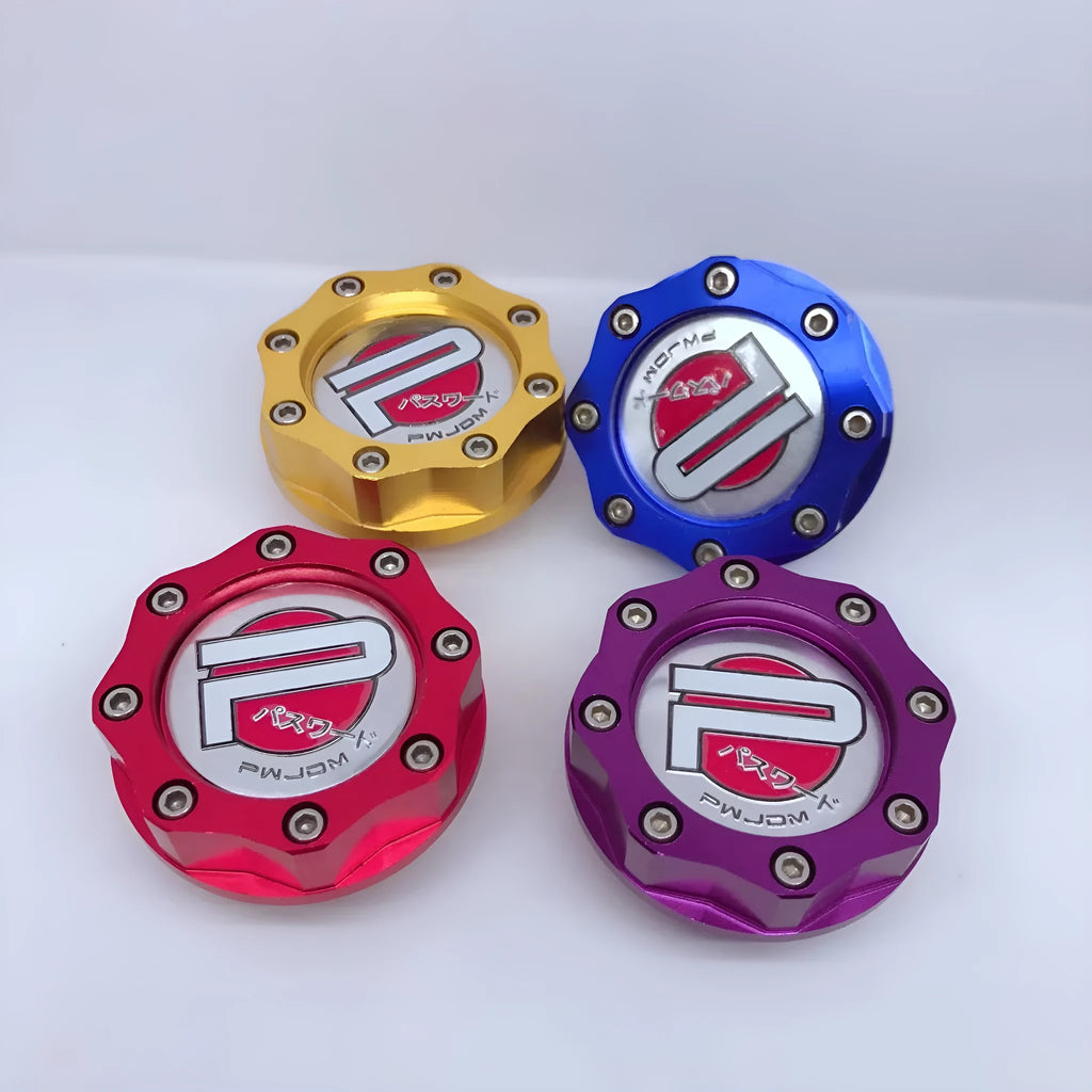 Aluminum alloy fuel tank cap for Honda vehicles in multiple colour options