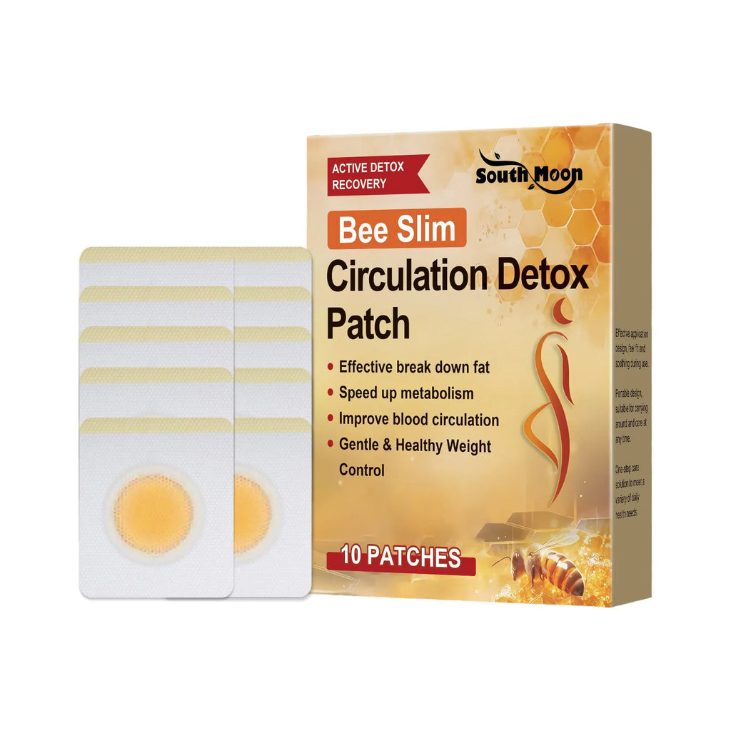 A pack of 10 herbal body shaping navel stickers featuring bee venom and argy wormwood.