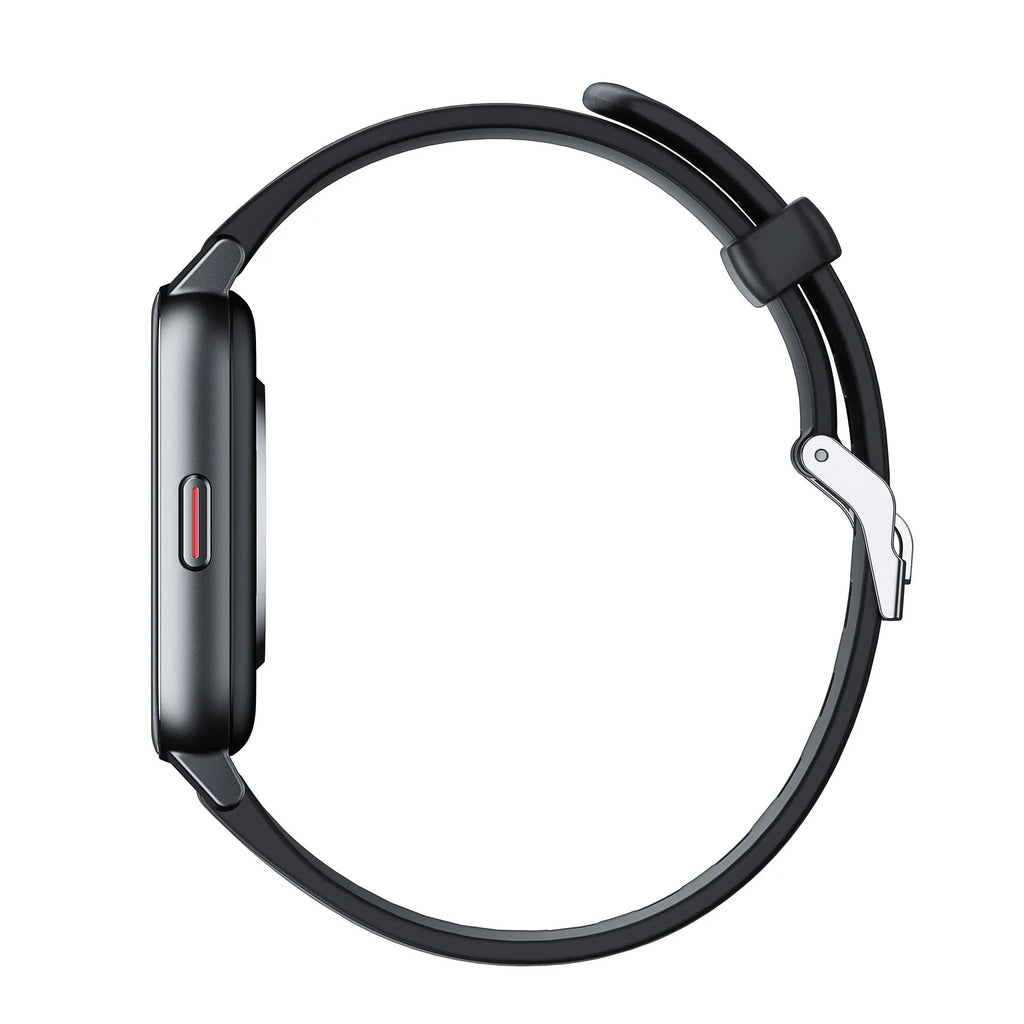GTS1 smart watch with body temperature and heart rate monitoring, 1.3 inch touch screen, silicone strap, on a wrist