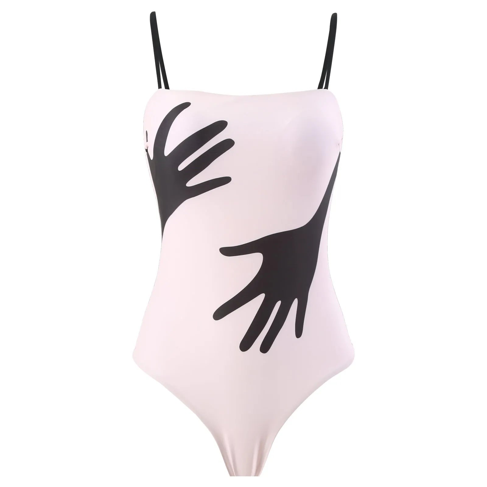 Women's patterned one-piece bikini swimsuit with tulle skirt overlay in polyester fabric