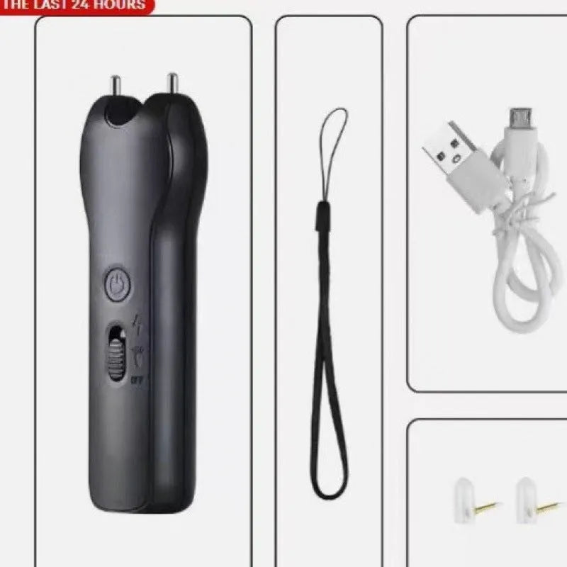 Black electric livestock driving device 180x125x65mm handheld for pigs cattle sheep dogs 17.6W