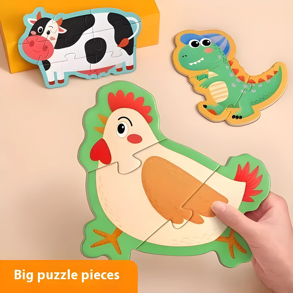 Children's big puzzle entry-level animal park 24 pieces paper jigsaw for toddlers 0-3 years