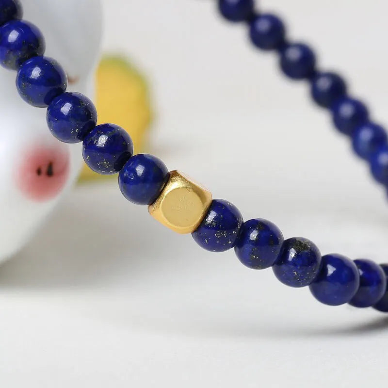 Natural green gold stone bracelet with 16mm geometric crystal beads and electroplated finish