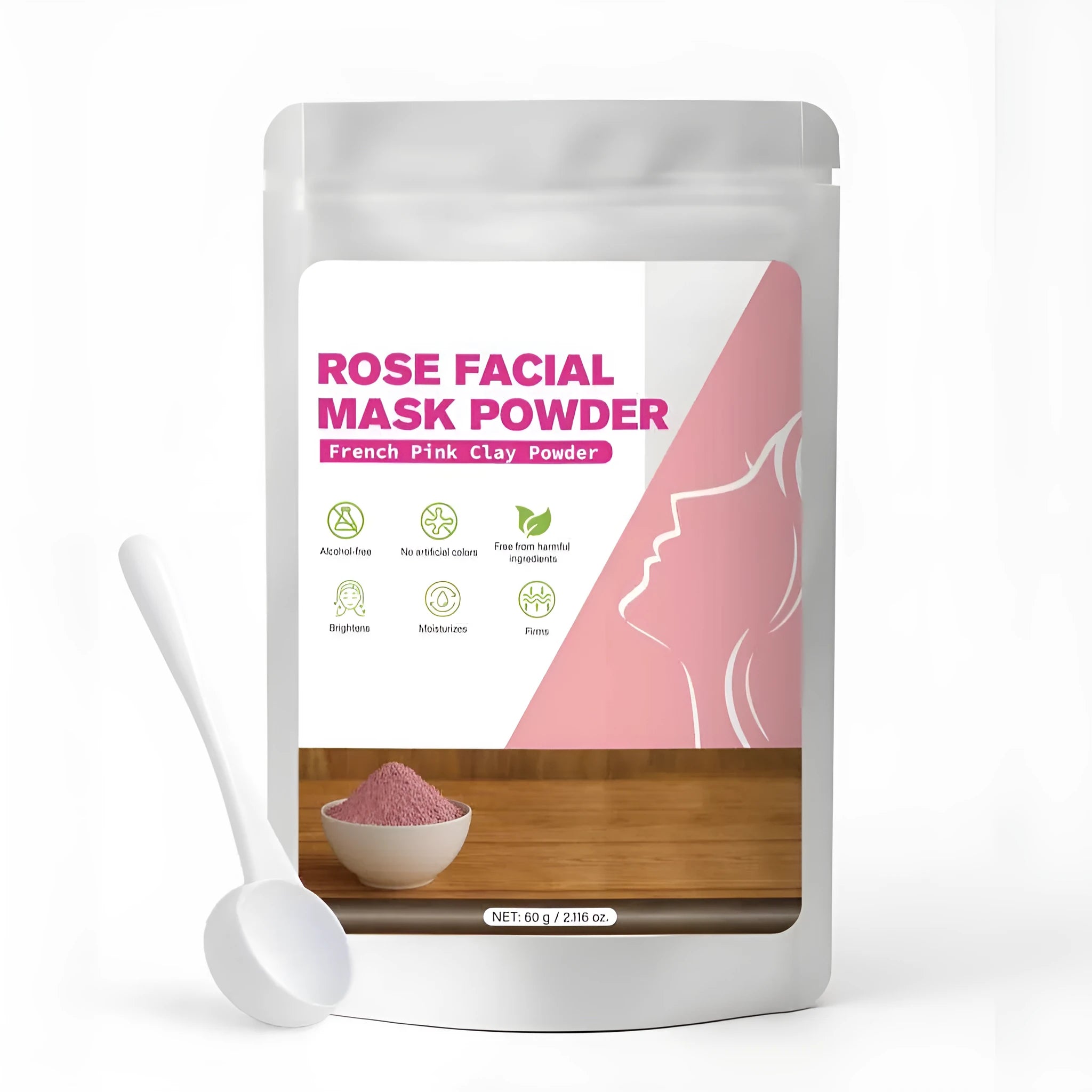 Neutral pack rose mask powder 60g for facial use