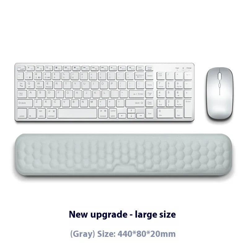 Memory foam computer wrist pad with silicone anti-slip base in cloth or leather cover options