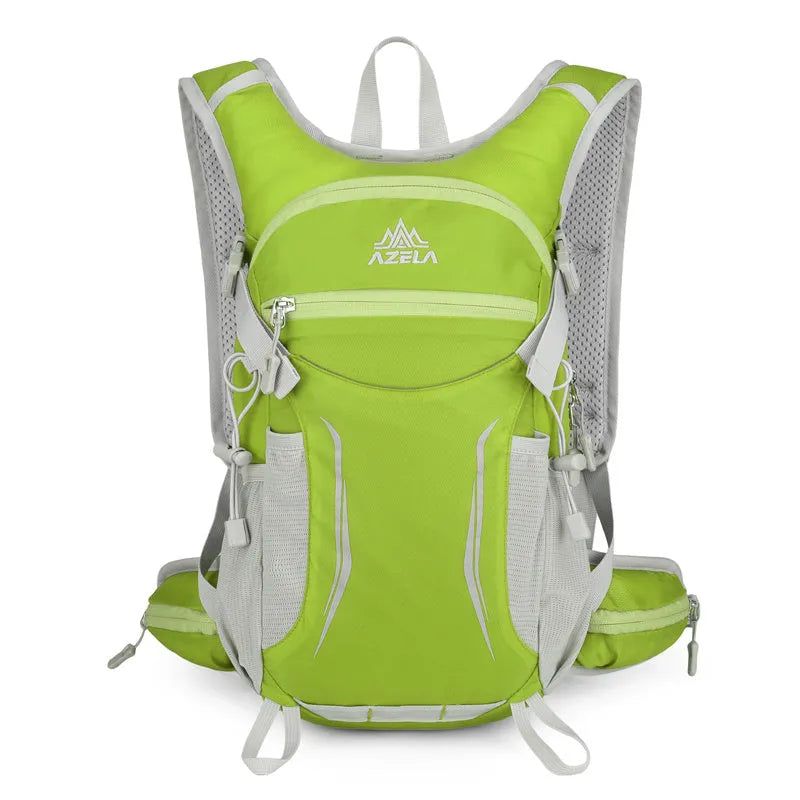 AZELA Lightweight Hydration Backpack with breathable mesh back panel in outdoor setting