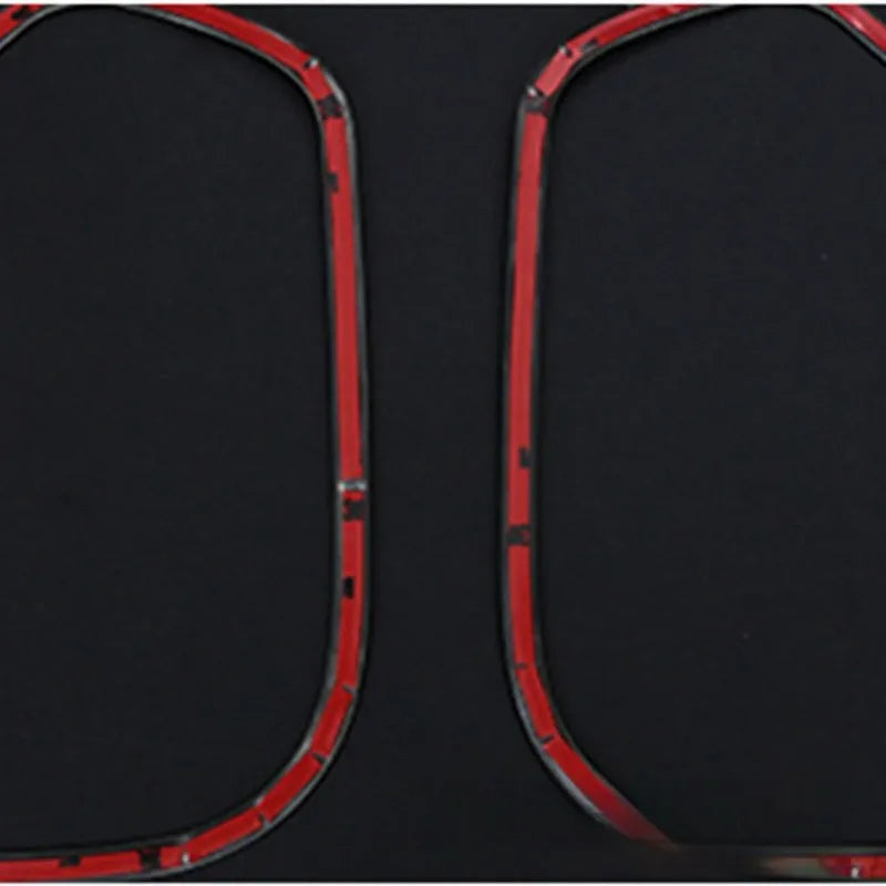 Two silver 304 stainless steel decoration strips for ROOX 40 Series interior door audio frame