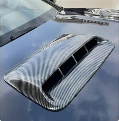 Black and carbon fibre ABS plastic car engine cover set with side air vents