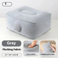 Inflatable portable folding seat cushion showing press inflation and flocking texture