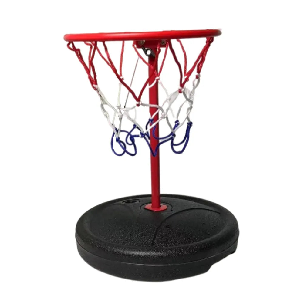 Water basketball hoop with plastic backboard and pole, 70x30cm size, for indoor and outdoor pool games