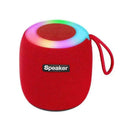 Outdoor cycling wireless portable Bluetooth speaker in red, waterproof, with LED lighting and USB power