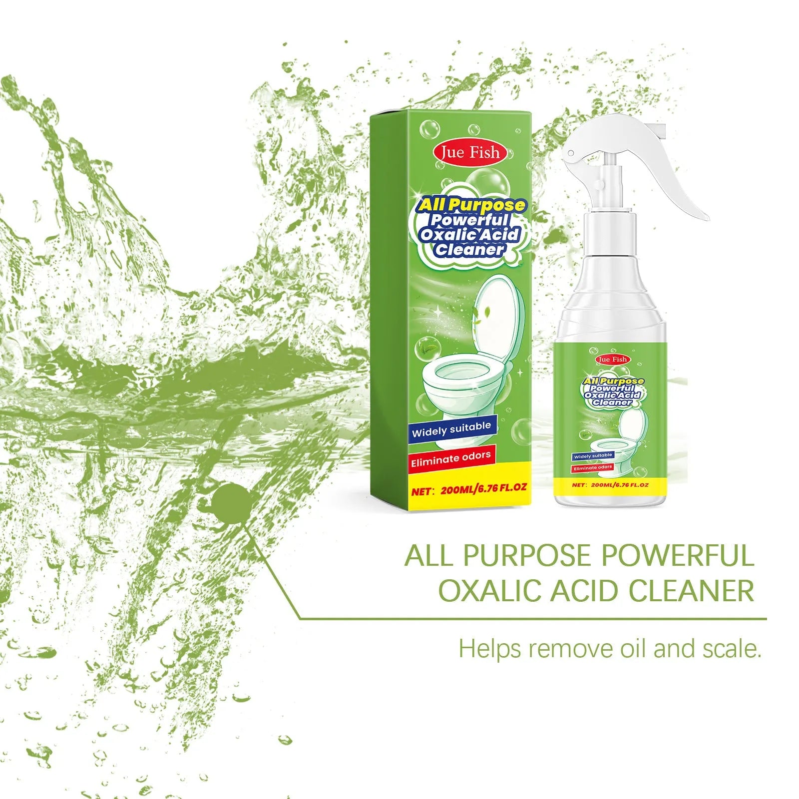 200ml multi-functional household grease cleaning spray bottle measuring 5.5cm diameter by 13.6cm height