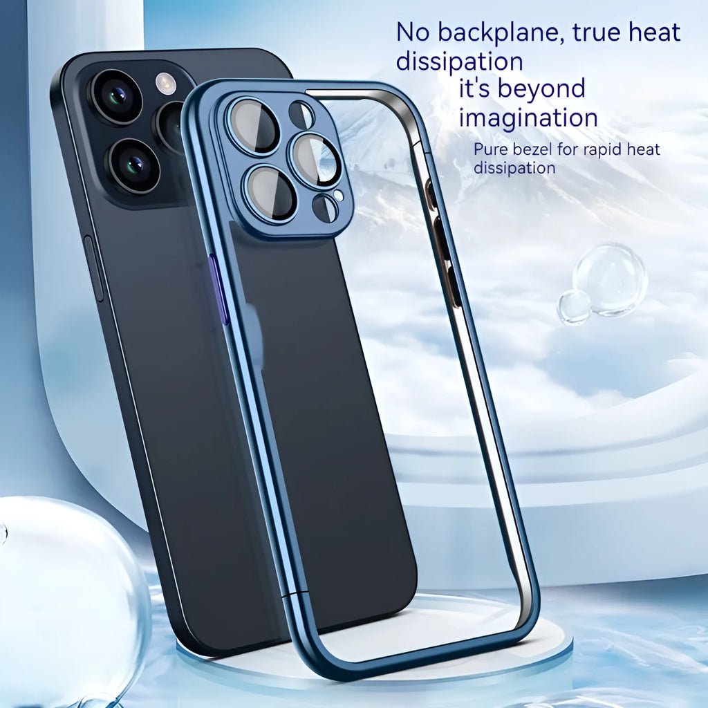 Matte electroplated PC phone case for Apple iPhone 12-15 Pro Max in titanium gray