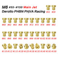 M6 brass carburetor main jet nozzle for Derotto PHBN PHVA models with size range 55-150