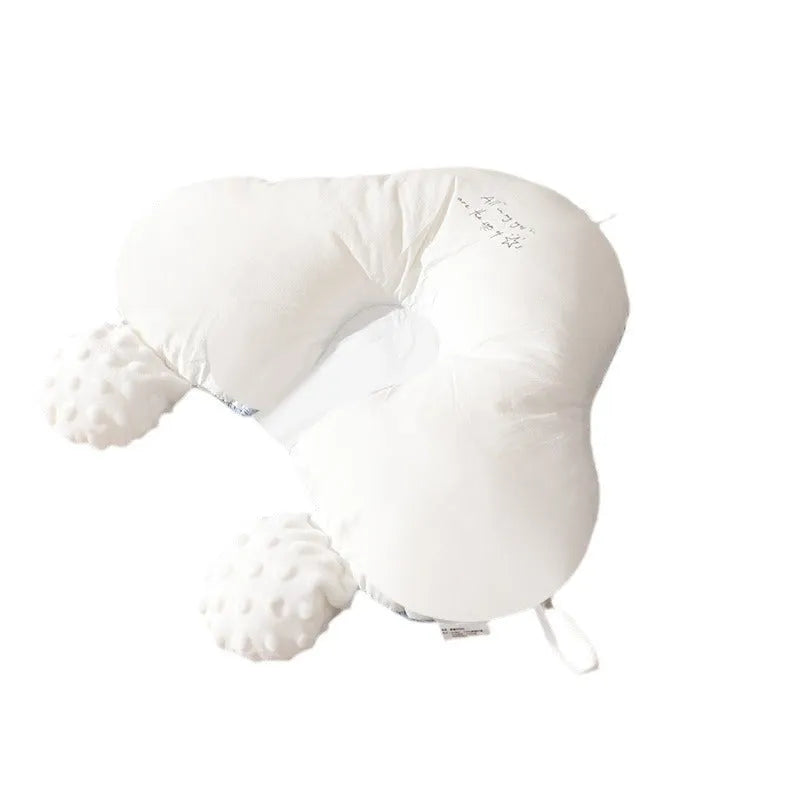 Babies shaping pillow with cotton cover and polyester fibre fill in blue Tencel pearl cotton