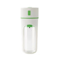 Blue portable USB rechargeable electric juicer and blender with 400ml cup on a kitchen counter.