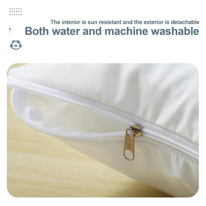 Grey enclosed pet bed for cats and dogs with a removable sleeping bag cover, shown in large size.
